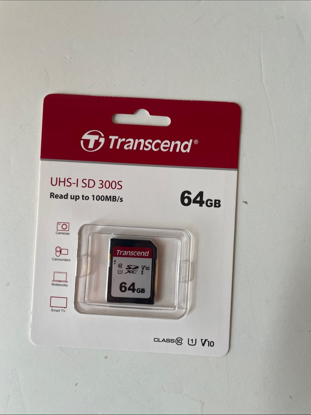 Transcend 64GB UHS-I SD 300 S Card - 100MB/s 64 GB NWT